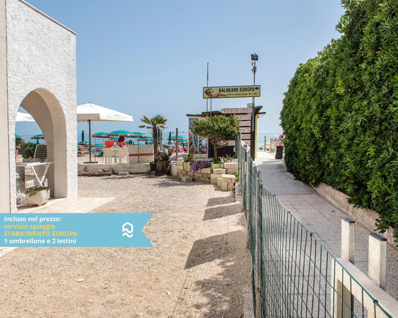 Rs317 - Marcelli, Bilocale In Residence Fronte Mare מראה חיצוני תמונה